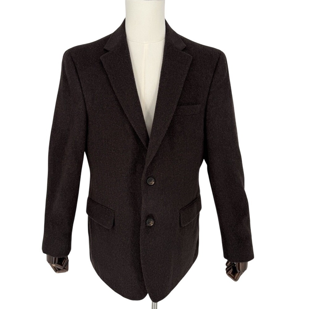 JOS A BANK 42R Camel Hair Blazer Sport Coat Business Jacket 2 Button- Chocolate